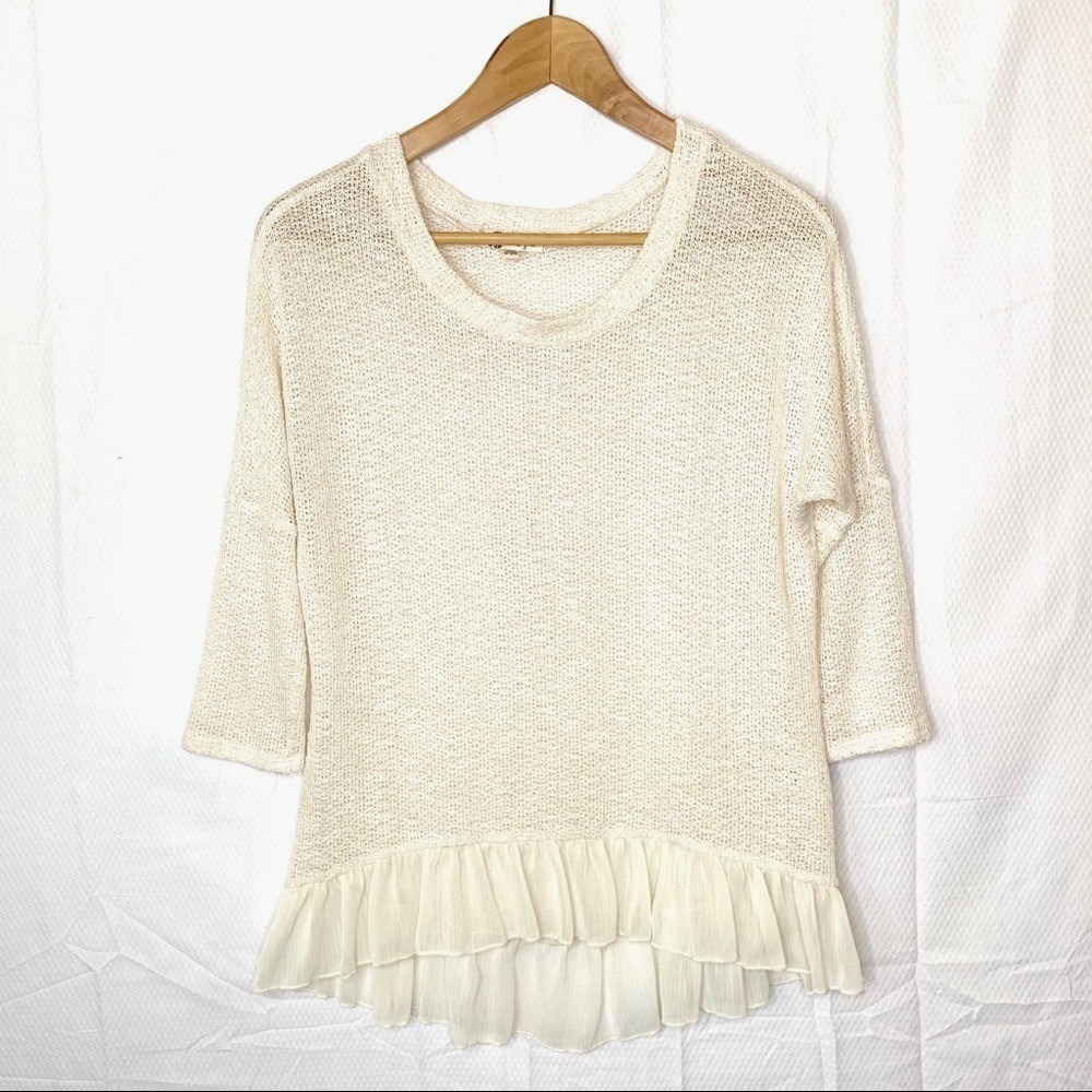About A Girl Tunic Top Pullover Chiffon‎ Hem Fairycore Fairy XS